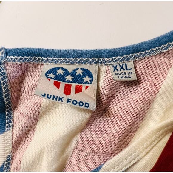 Junk Food July 4 USA Stars And Stripes Romper Size XXL - Picture 4 of 8